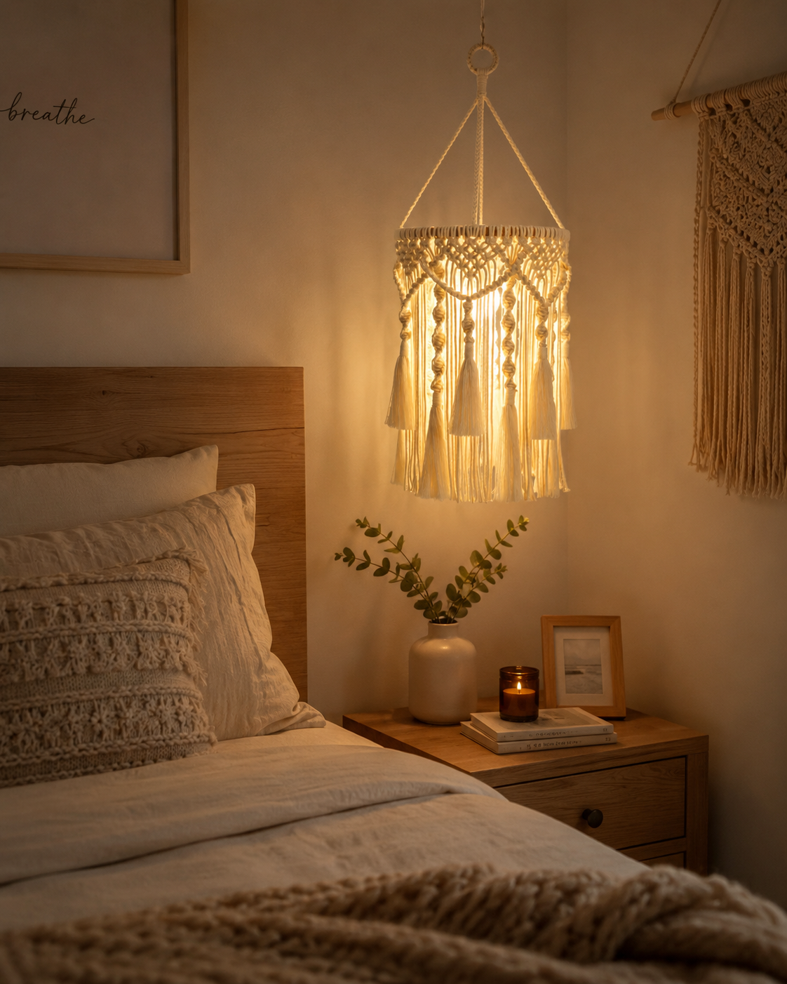 Handwoven Macrame Pendant Chandelier for Boutique Hospitality and Interior Design Projects