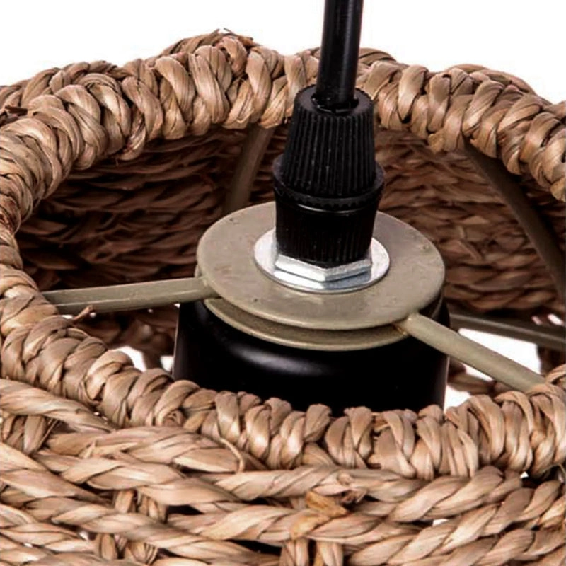 Handwoven Seagrass Pendant Lamp Rustic Natural Hanging Light for Hospitality & Interior Design Projects