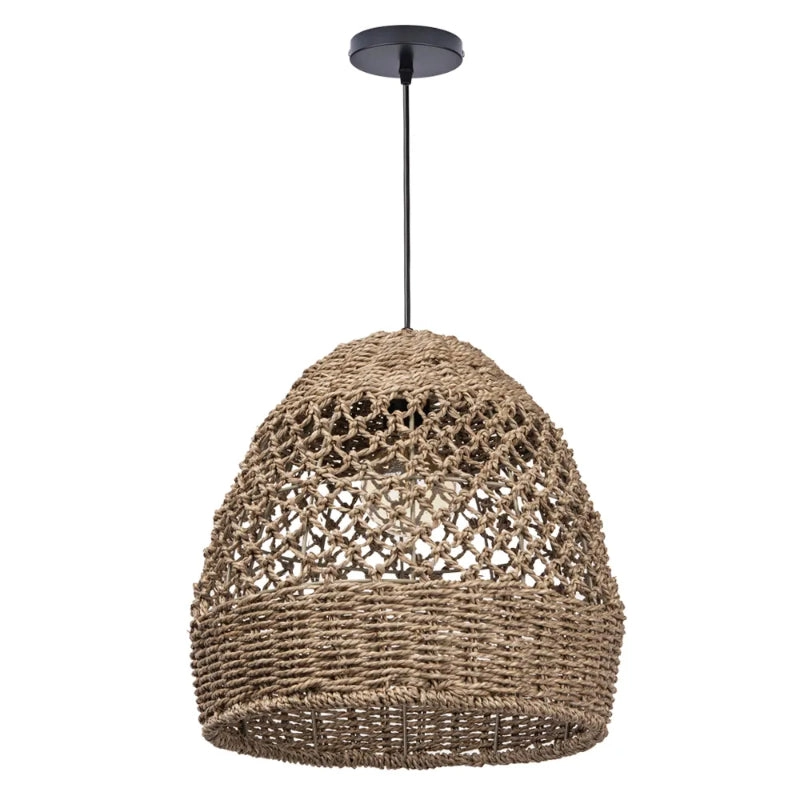 Handwoven Seagrass Pendant Lamp Rustic Natural Hanging Light for Hospitality & Interior Design Projects