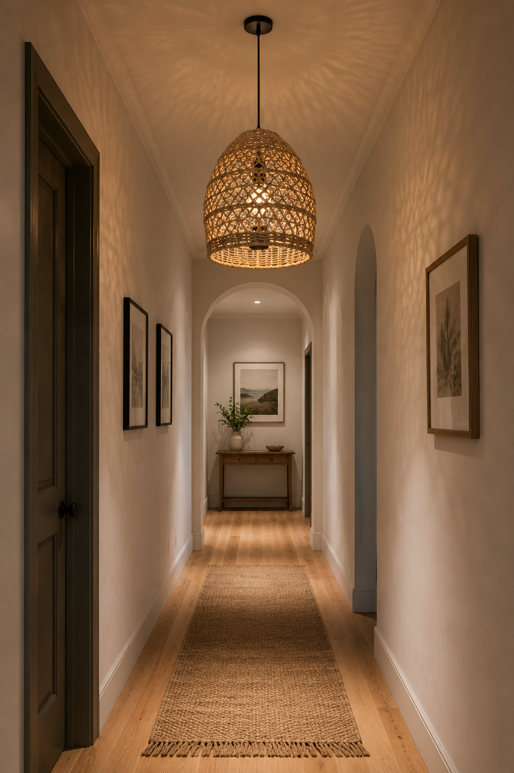 Handwoven Seagrass Pendant Lamp Rustic Natural Hanging Light for Hospitality & Interior Design Projects