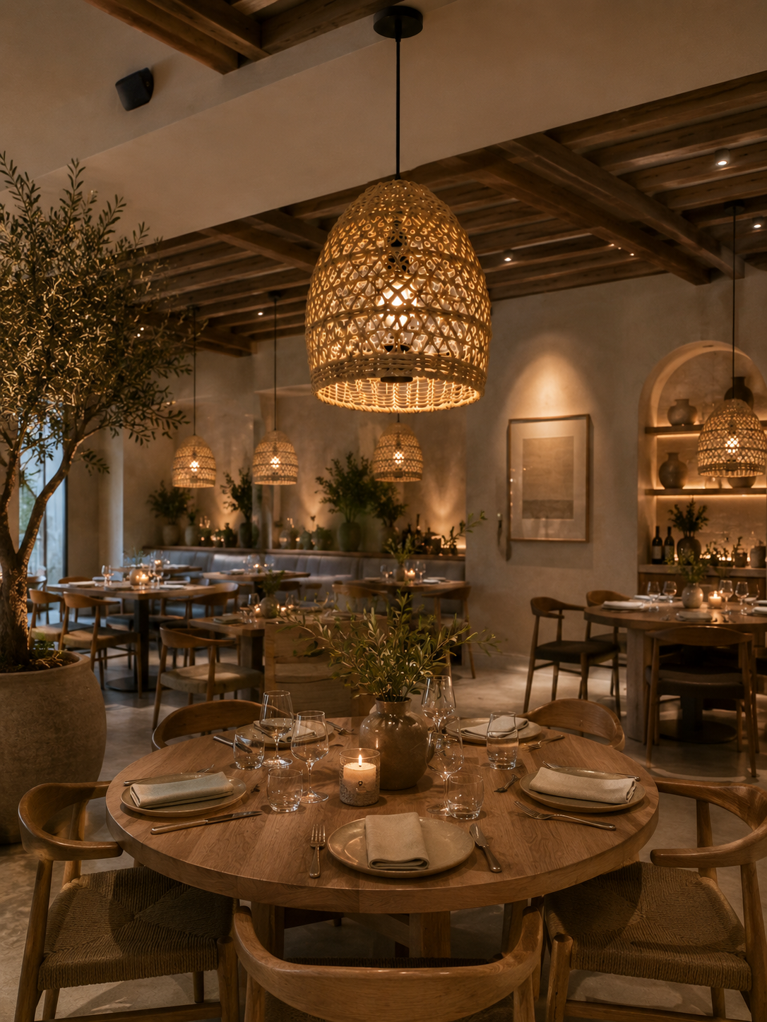 Handwoven Seagrass Pendant Lamp Rustic Natural Hanging Light for Hospitality & Interior Design Projects