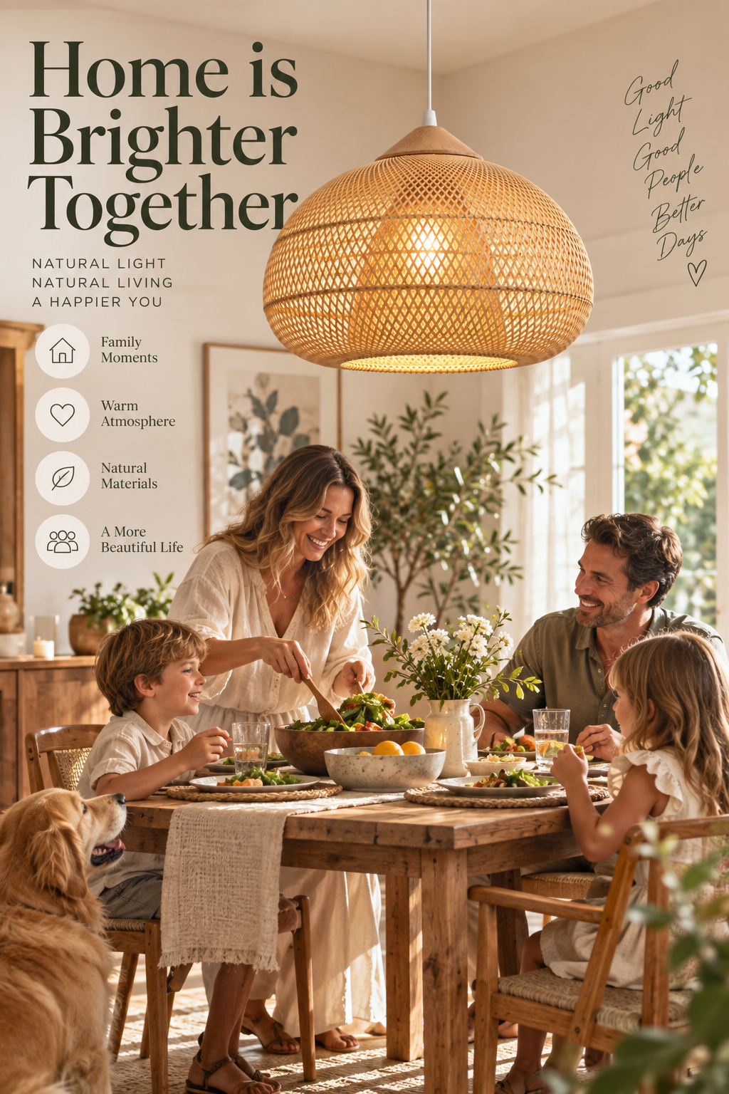Large Dome Hand Woven Rattan Pendant Light for Hotel Restaurant & FF&E Projects