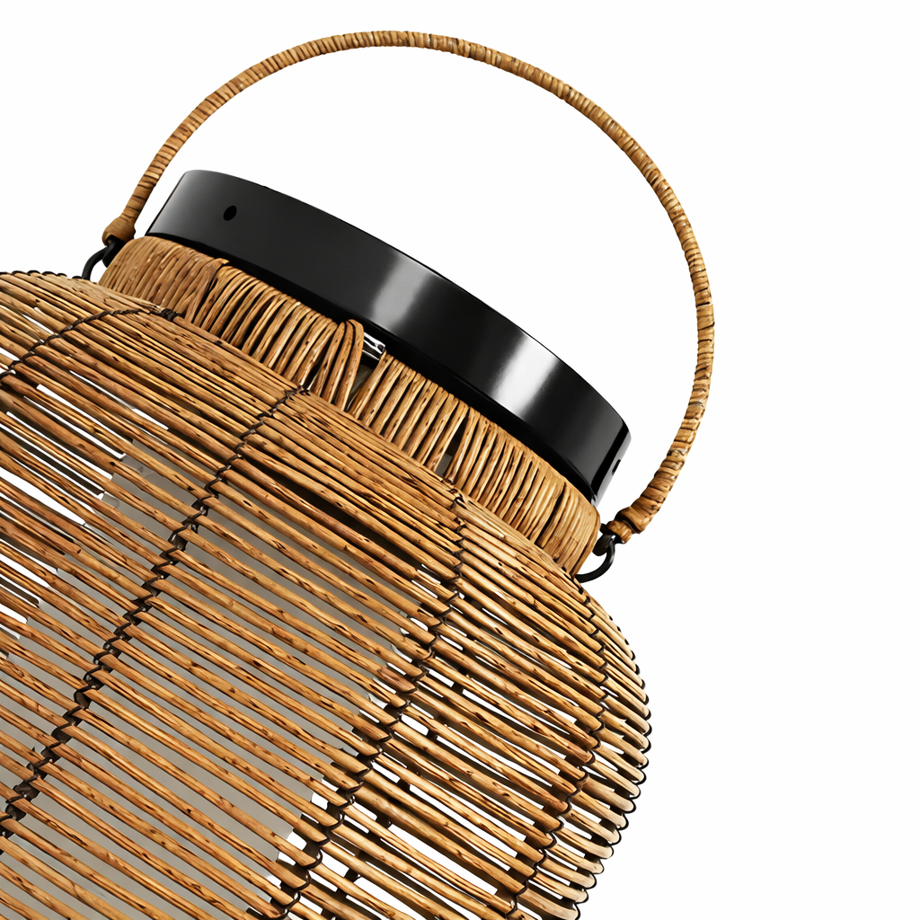 Outdoor Solar Rattan Lantern LED Light Waterproof Garden Decorative Lamp