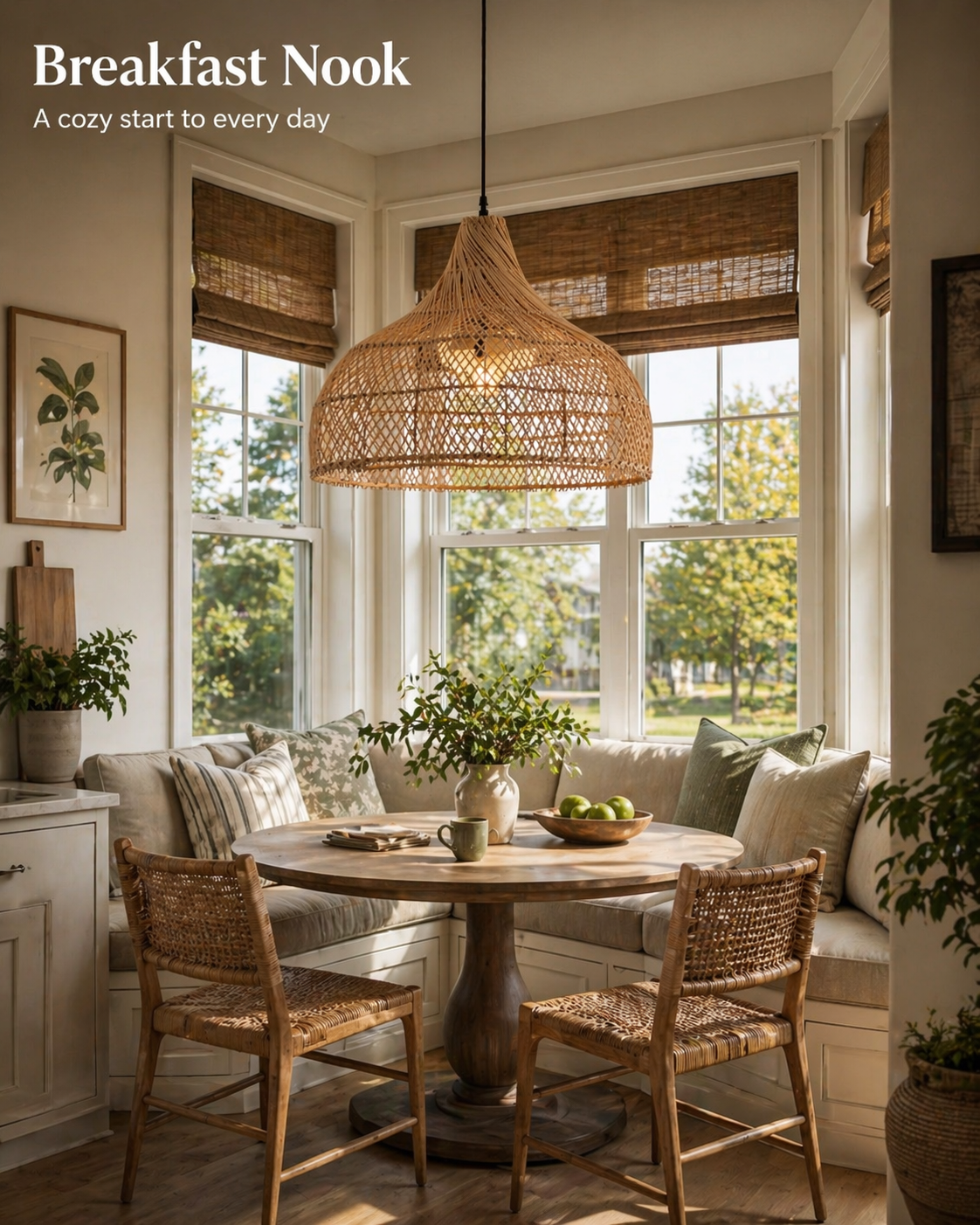 Classic Dome Handwoven Rattan Pendant Light Natural Wicker Hanging Lamp for Dining Room