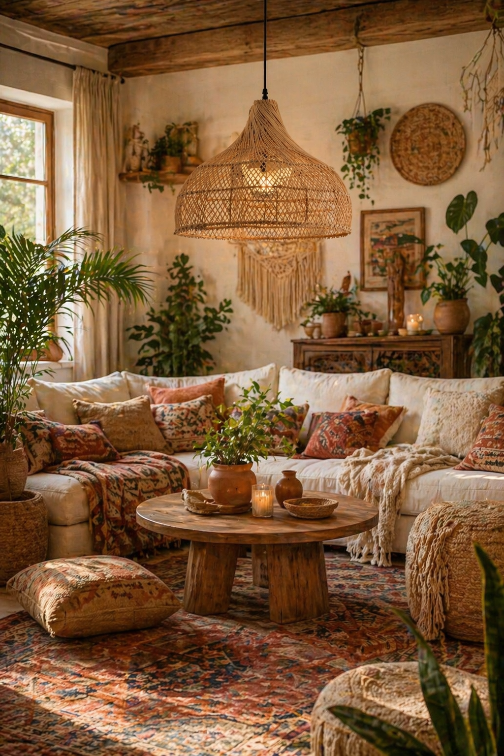 Classic Dome Handwoven Rattan Pendant Light Natural Wicker Hanging Lamp for Dining Room