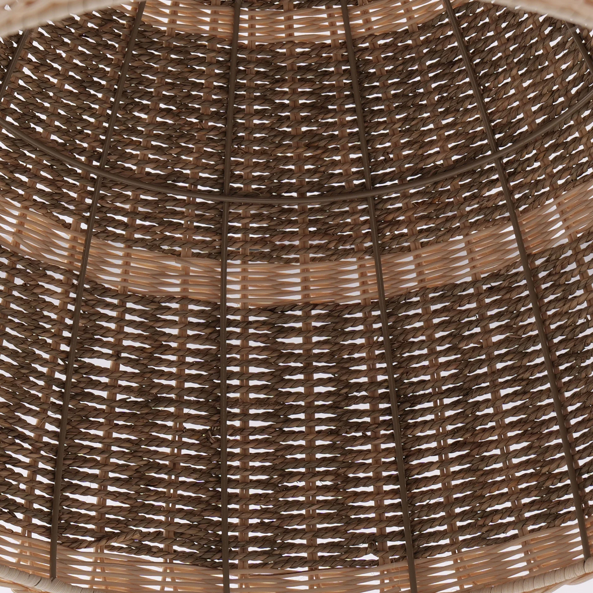 Large Handwoven Seagrass Pendant Light – Natural Boho Wicker Hanging Lamp for Dining Room Kitchen Cafe