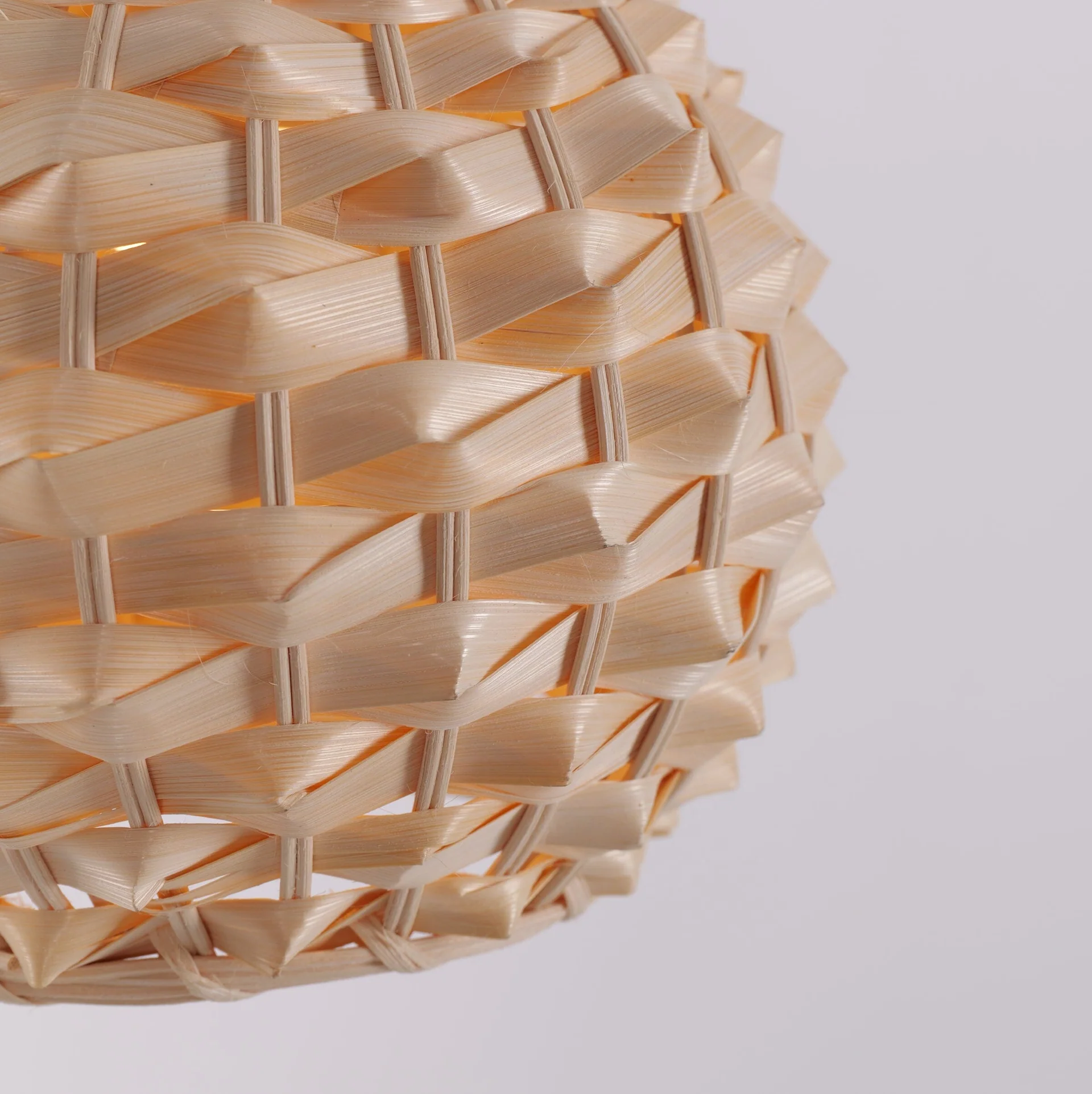 Handwoven Bamboo Pendant Light – Boho Teardrop Wicker Hanging Lamp for Dining Room Bedroom Cafe