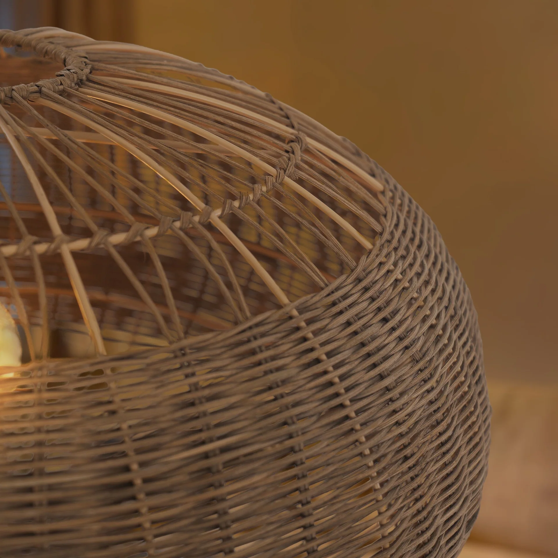 Modern Handwoven Rattan Pendant Light for Dining Room Cafe Hotel