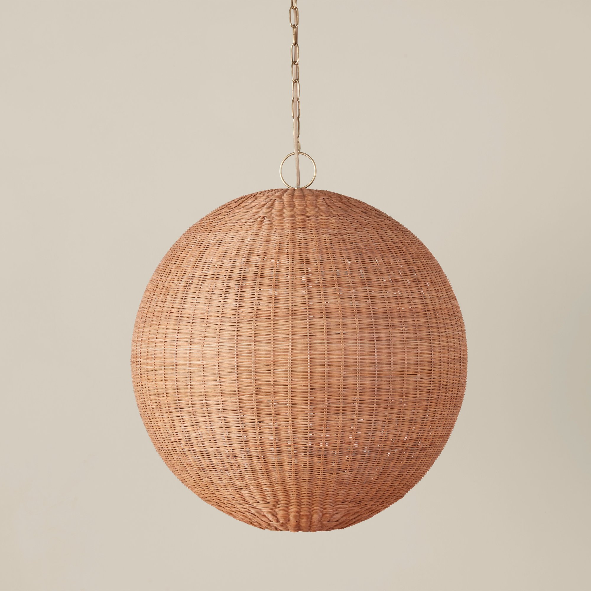 Commercial Handwoven Globe Rattan Pendant Light for Hospitality Projects