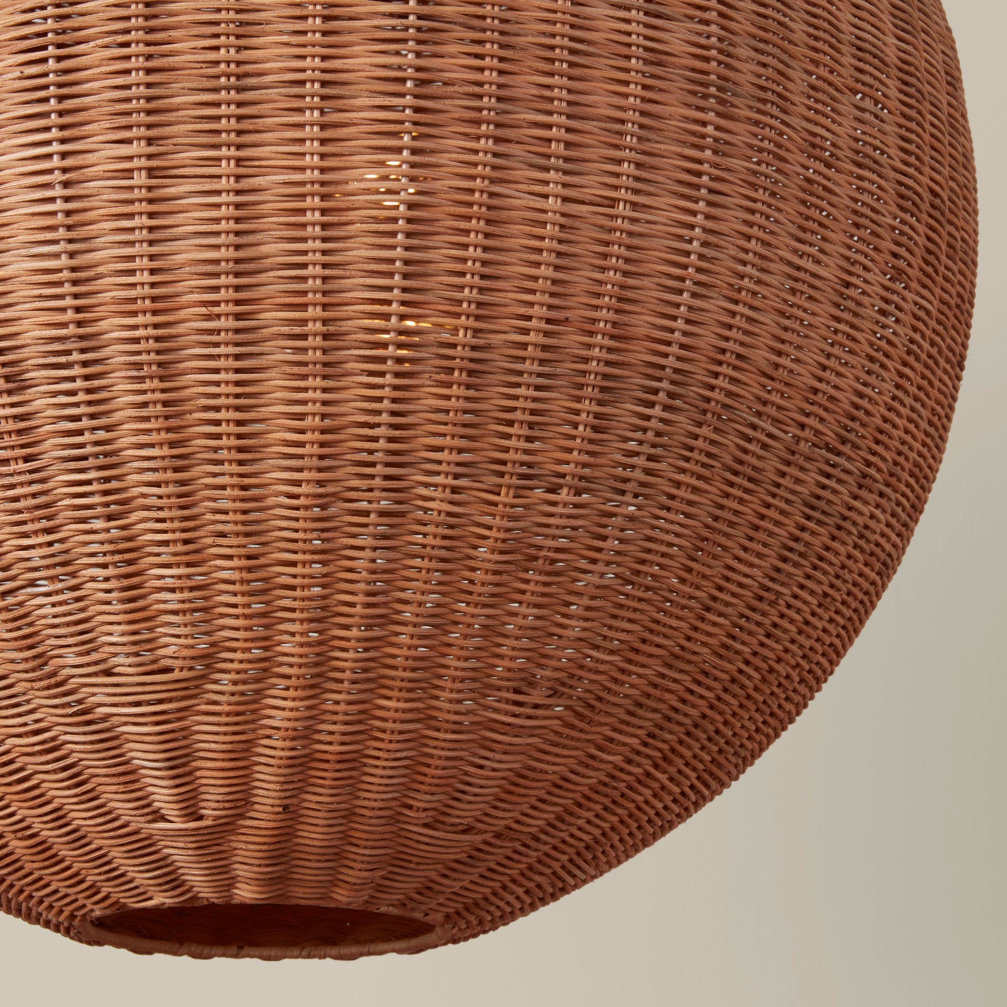 Commercial Handwoven Globe Rattan Pendant Light for Hospitality Projects