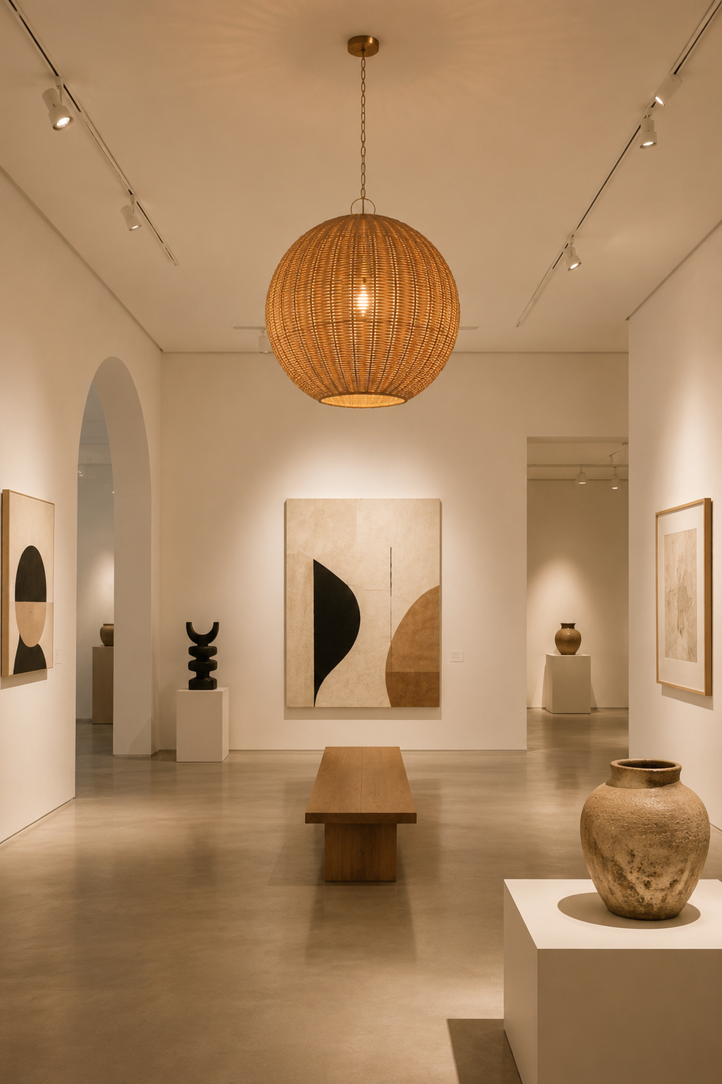 Commercial Handwoven Globe Rattan Pendant Light for Hospitality Projects