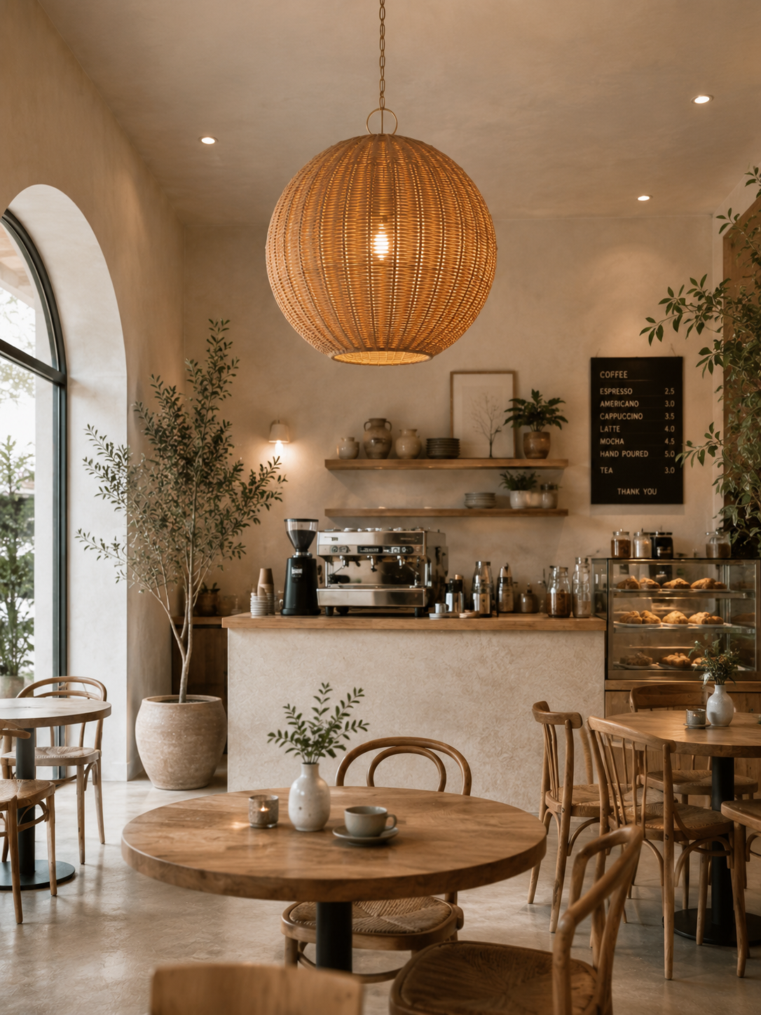 Commercial Handwoven Globe Rattan Pendant Light for Hospitality Projects