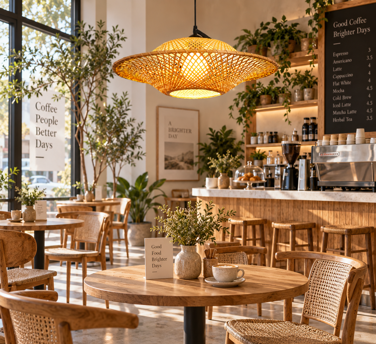 Hand Woven Rattan Pendant Light for Hospitality & Commercial Interior Projects