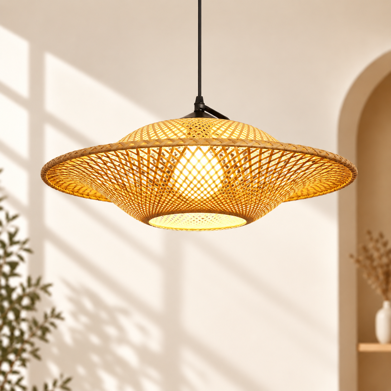 Hand Woven Rattan Pendant Light for Hospitality & Commercial Interior Projects