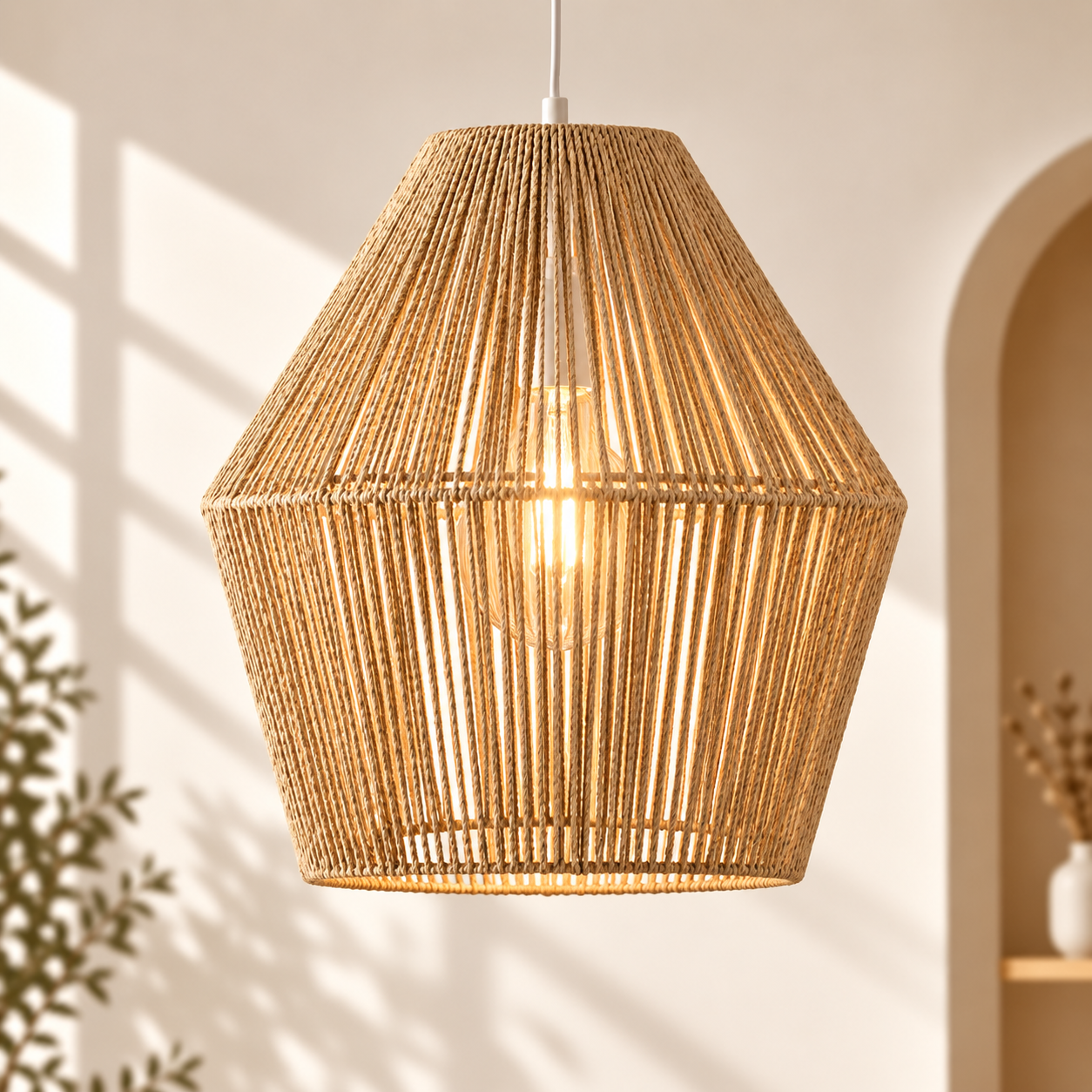 Hand Woven Rattan Pendant Light for Hospitality & Retail Projects | Custom OEM ODM