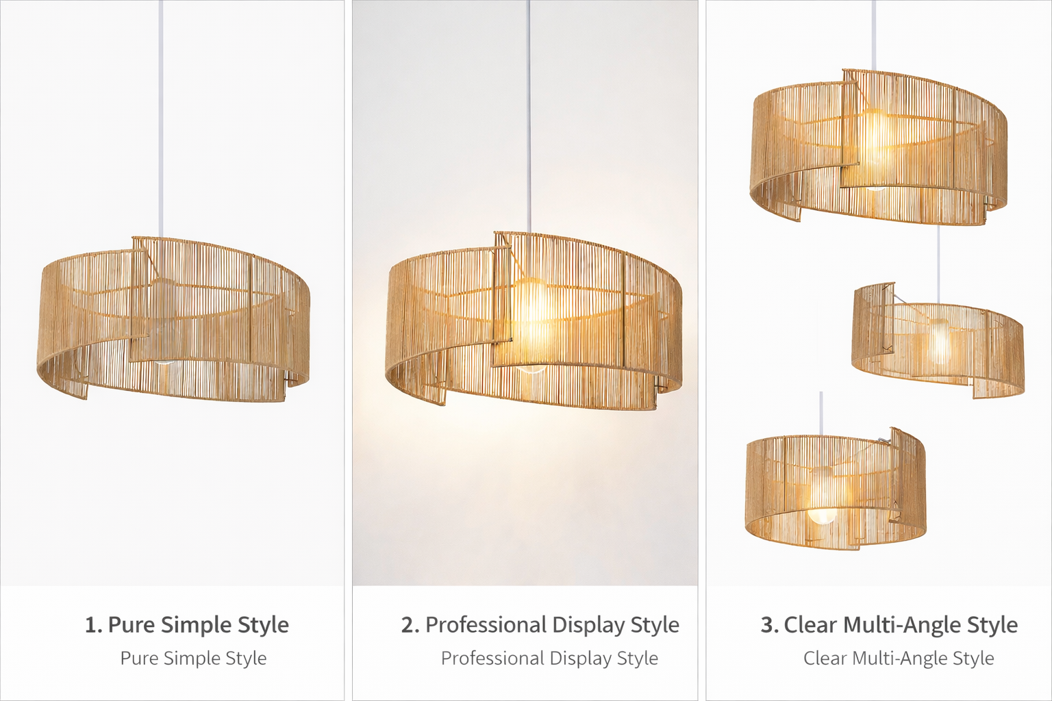 Modern Wavy Paper Rope Pendant Light Creative Curved Hanging Lamp 41.5cm