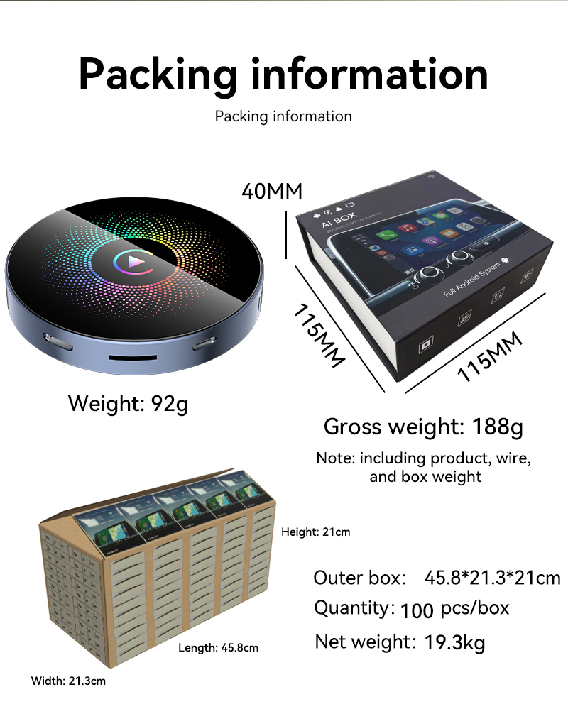 Youtube Netflix Android Smart Carplay AI Box Dongle