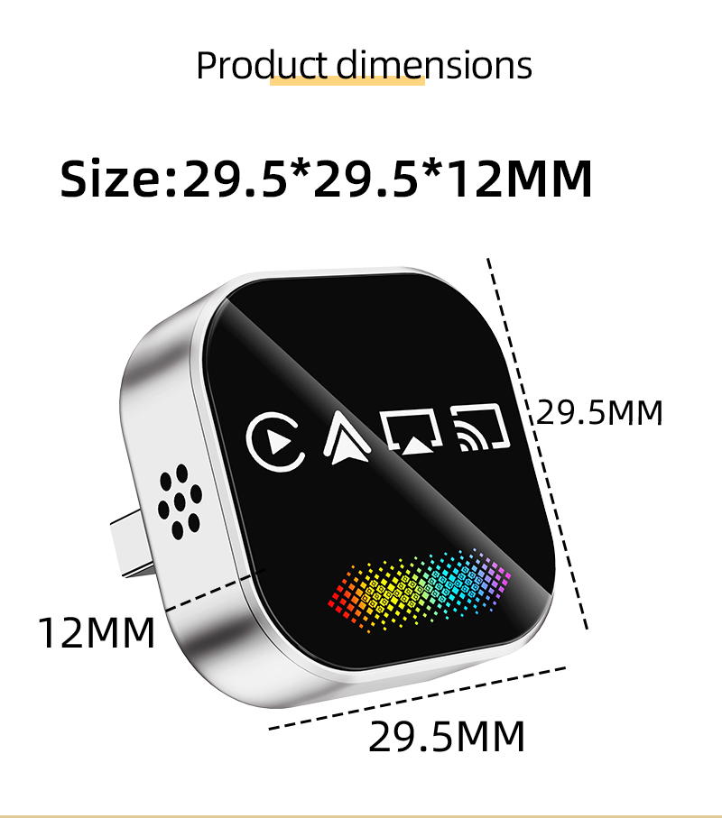 Wireless 4 in 1 CarPlay Adapter Android Auto Mirror Link CarPlay Dongle Plug and Play for Car