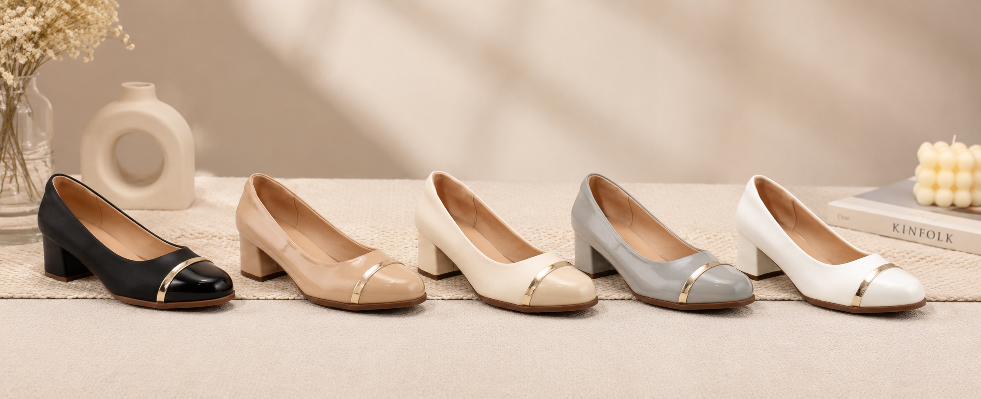 Guangzhou Comfortable Women PU Round Toe Block Hee