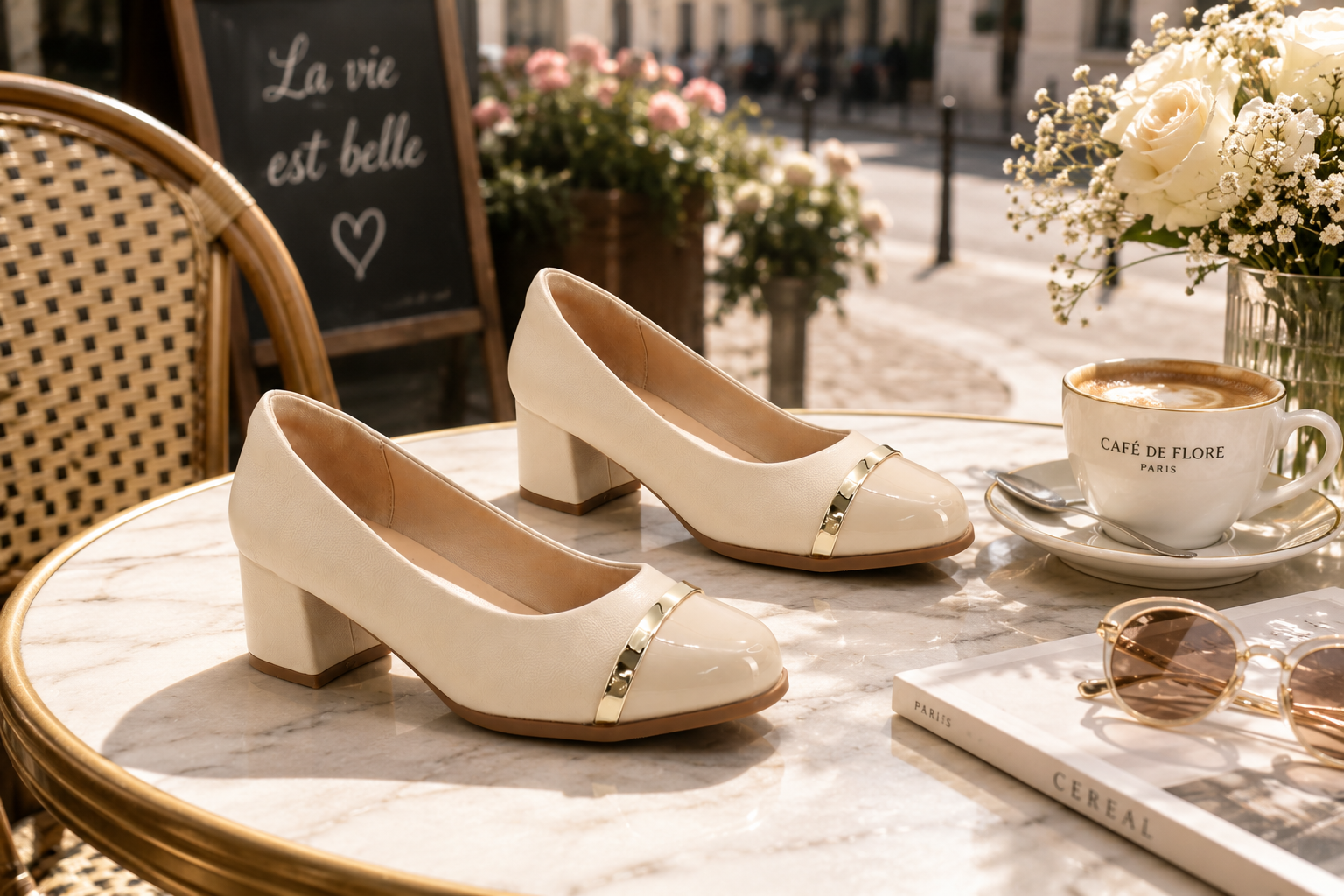 Guangzhou Comfortable Women PU Round Toe Block Heel Pumps – Elegant Office & Daily Wear Shoes