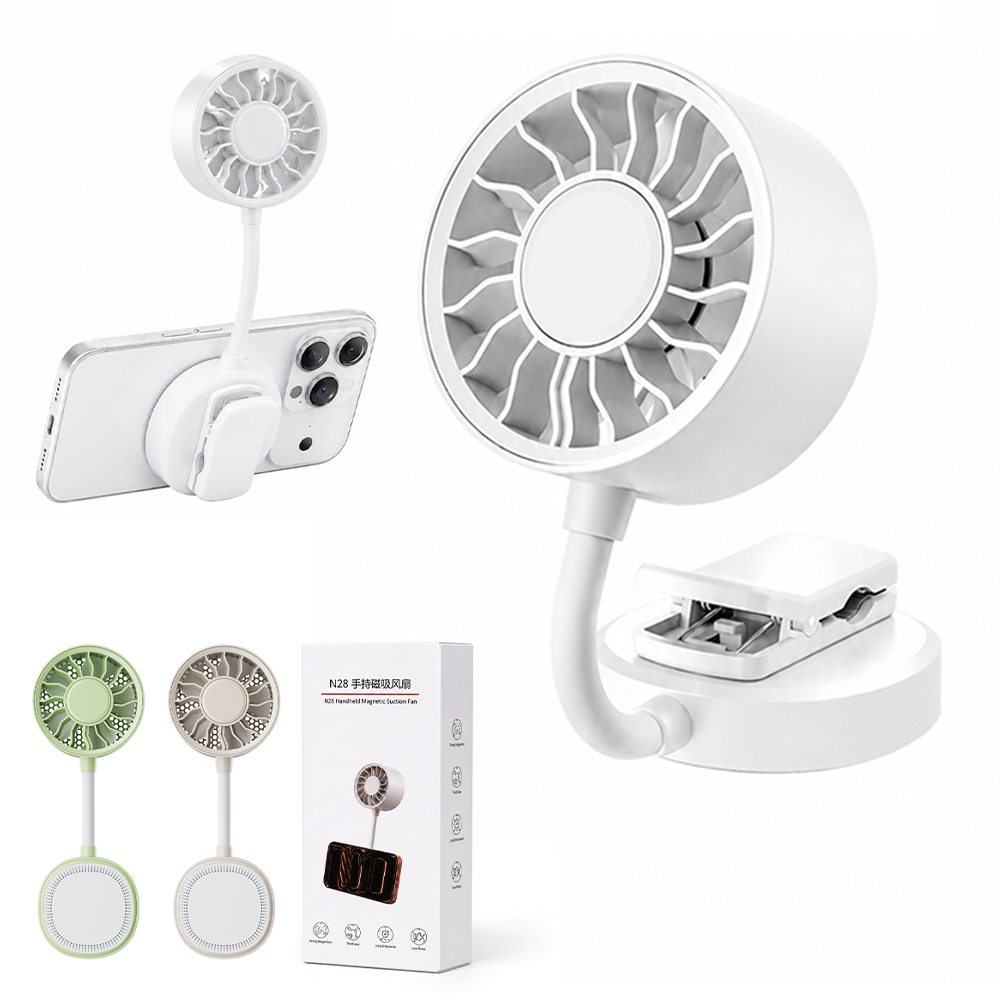 2026 New Flexible Clip On Phone Fan USB 
