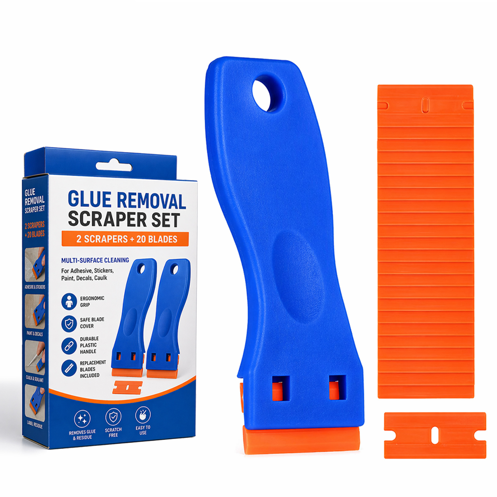 Plastic Razor Blade Scrapers with Replac
