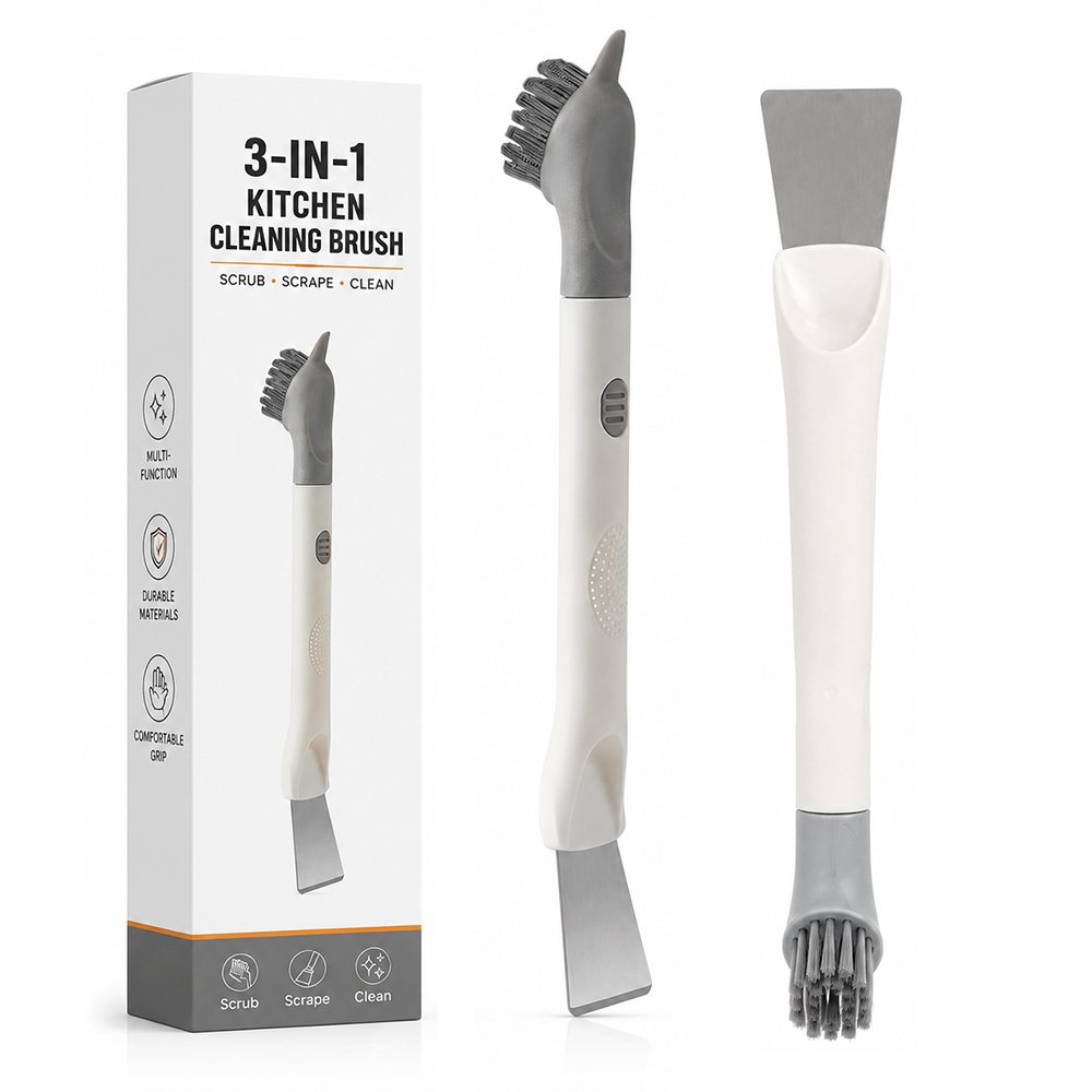 3-in-1 Plastic Kitchen Cleaning Brush fo