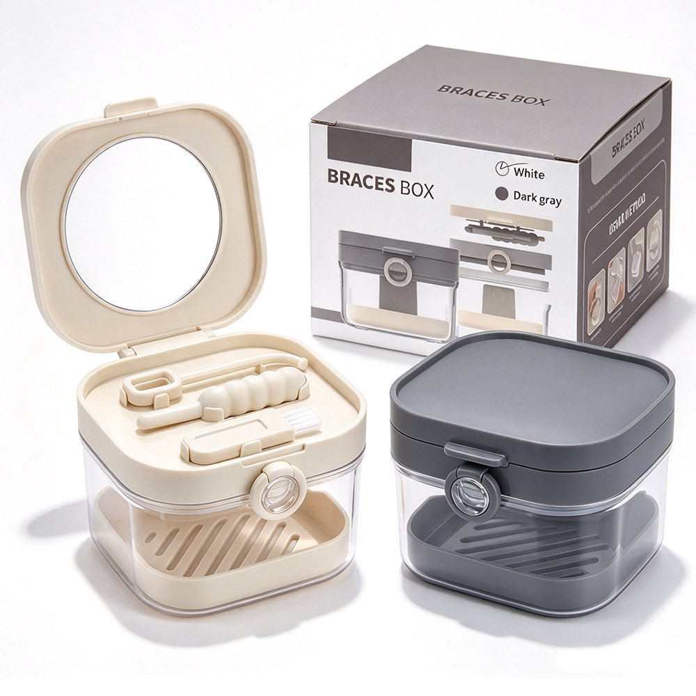Portable Plastic Braces Cleaning Box Rem