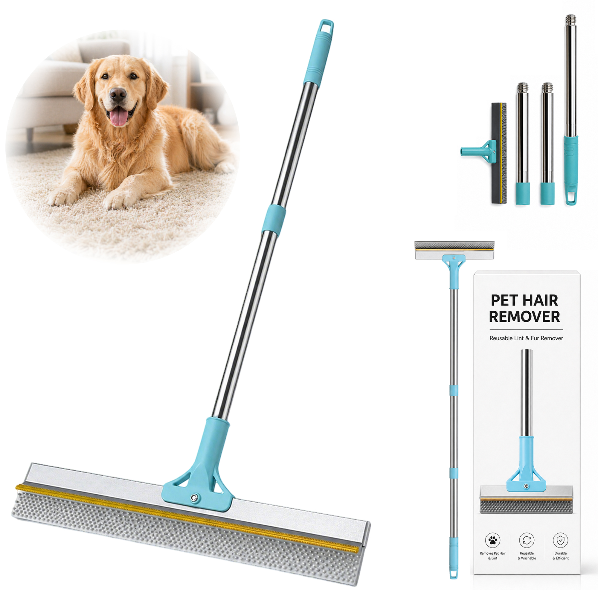 Household Cleaning Tools Carpet Rake Adj