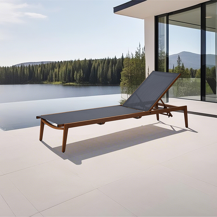 Premium Coastal Style Aluminum Chaise Patio Adjustable Chaise Lounge with Rust-Proof Frame