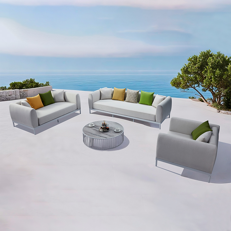 Light Grey Comfortable All-Season Balcony Garden Seating Outdoor Patio Sofa Set