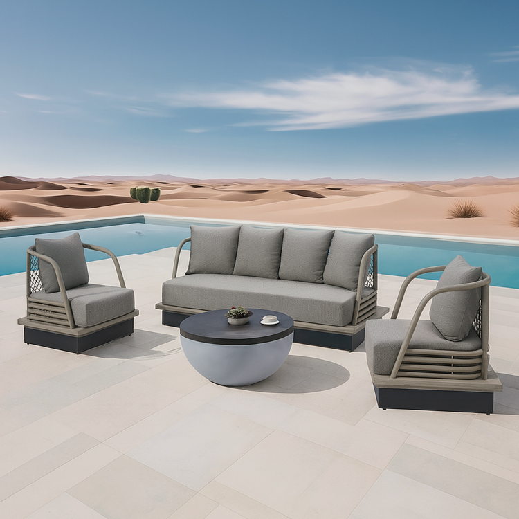 Luxury Modern Design Patio Aluminum Garden Rope Outdoor Sofa Set
