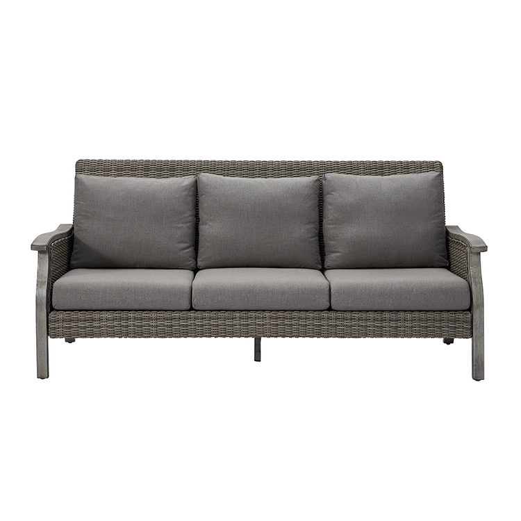 Durable Luxury PE Wicker Aluminum Garden Couch Set with Waterproof Cushions