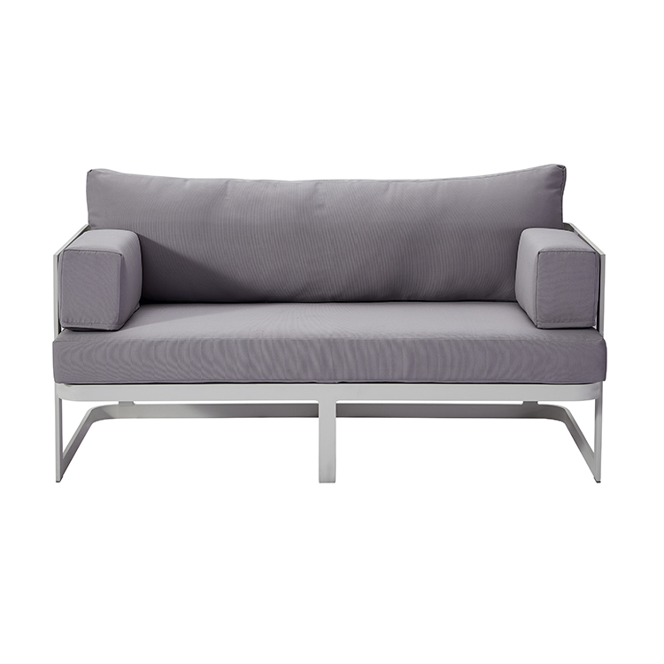 Modular Weather-Resistant Aluminum Patio Conversation Outdoor Sofa Set with Coffee Table