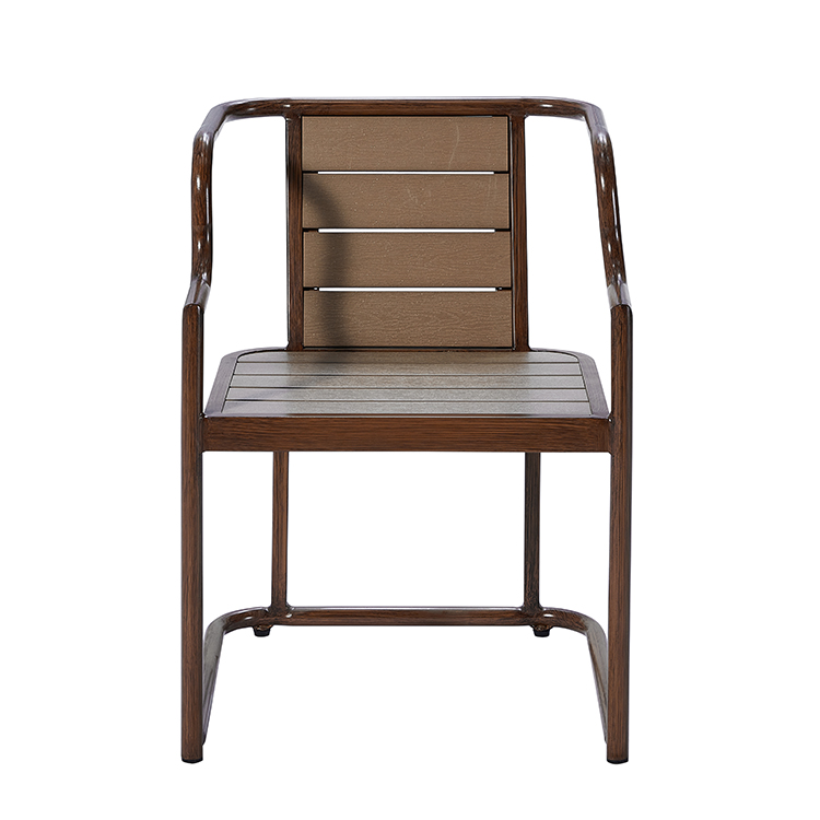 High-Quality Aluminum Outdoor Restaurant Seating Furniture Two-Seat Garden Dining Table and Chairs Set