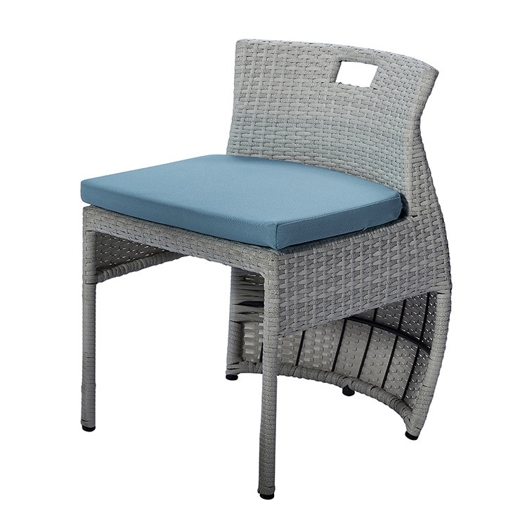 2-Person Weather-Resistant Compact Rattan Bistro Set for Small Patio Café or Garden Dining