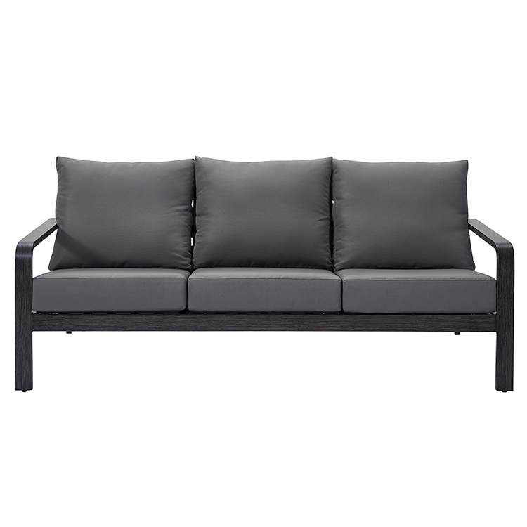 Contemporary Weatherproof Aluminum Patio Conversation Sofa Set with Fire Pit Table