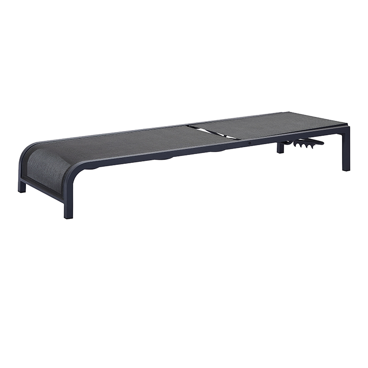 Outdoor Chaise Lounge Furniture Contemporary Aluminum Poolside Sun Lounger with Adjustable Back