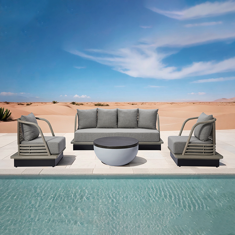Luxury Modern Design Patio Aluminum Garden Rope Outdoor Sofa Set