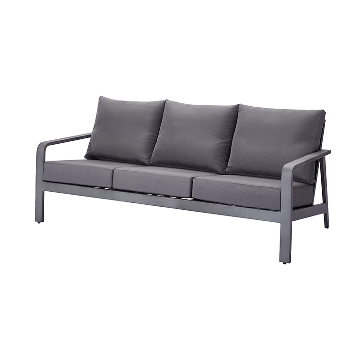 All-Weather Luxury Deep Seating Outdoor 5-Seater Aluminum Chat Sofa Set with Fire Pit
