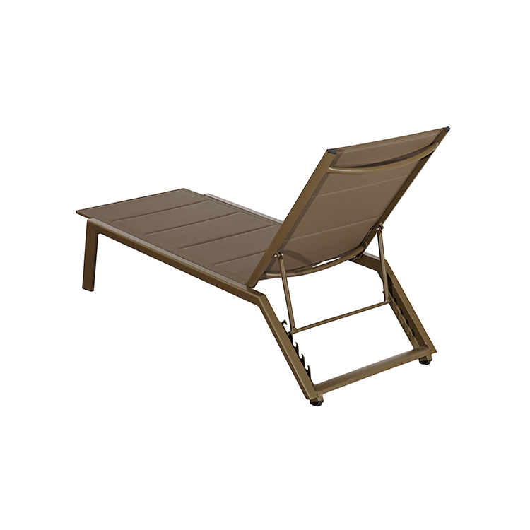 UV-Resistant Aluminum Lounger Modern Poolside Chaise Lounge
