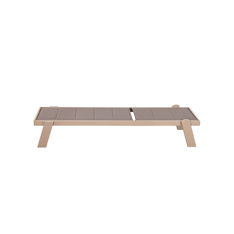 Luxury Weather-Resistant Adjustable Outdoor Aluminum Poolside Chaise Lounge with UV-Resistant Textilene