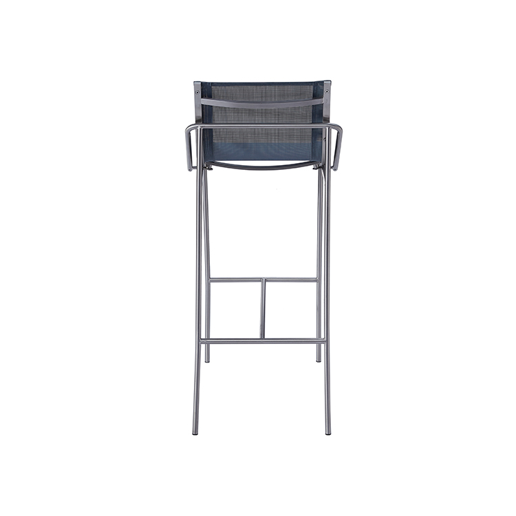 Contemporary Lightweight Outdoor Bar Chair Weather-Resistant Mesh Patio High Stool