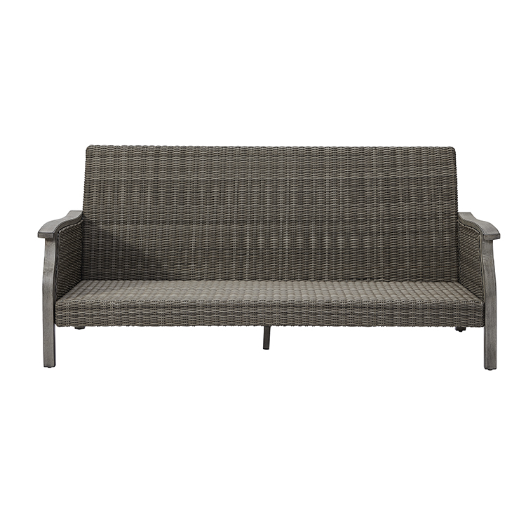 Durable Luxury PE Wicker Aluminum Garden Couch Set with Waterproof Cushions