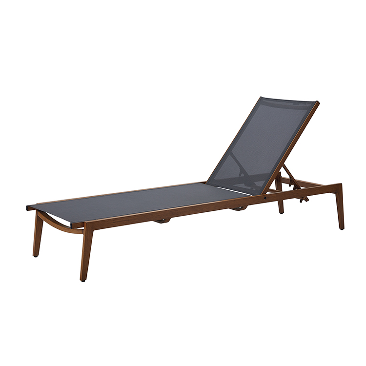 Premium Coastal Style Aluminum Chaise Patio Adjustable Chaise Lounge with Rust-Proof Frame