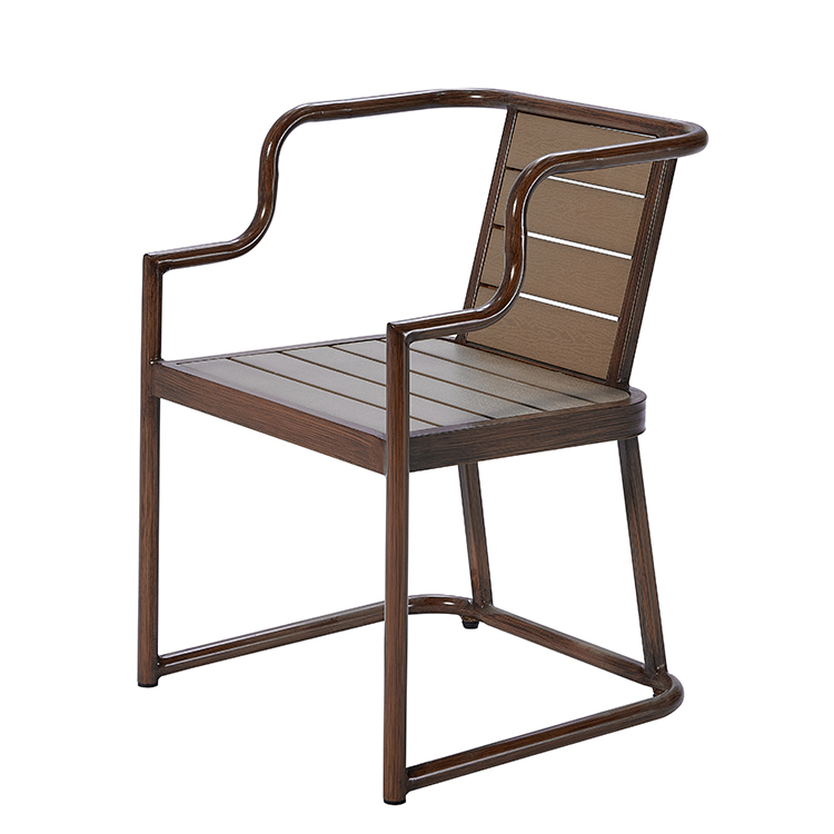 High-Quality Aluminum Outdoor Restaurant Seating Furniture Two-Seat Garden Dining Table and Chairs Set
