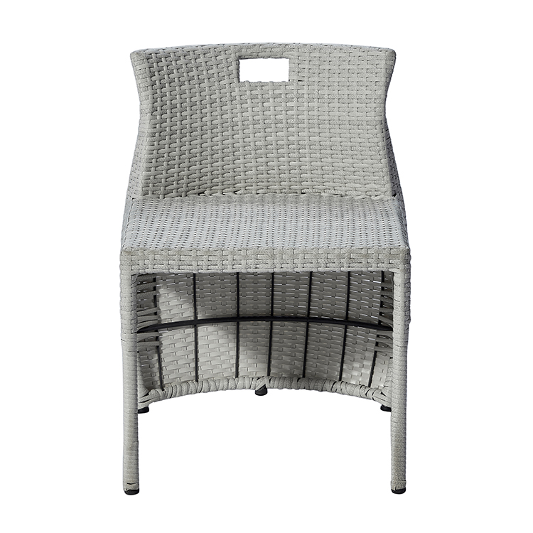 2-Person Weather-Resistant Compact Rattan Bistro Set for Small Patio Café or Garden Dining