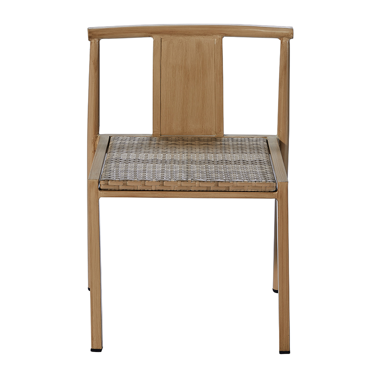 2-Seater All-Weather Outdoor Restaurant Terrace Dining Table and Chairs Set with Aluminum Frame