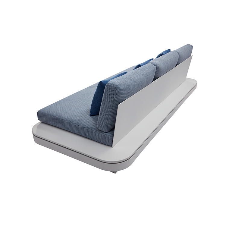 Sophisticated Hotel Patio Lounge Furniture Compact Sun-Resistant Aluminum Sofa Set with Cushion