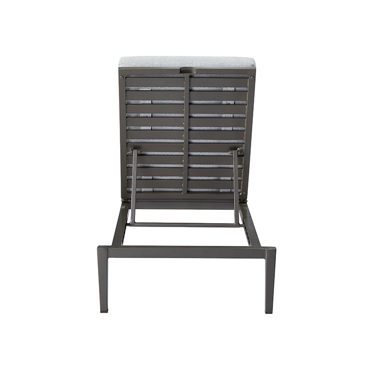 All-Weather Aluminum Frame Outdoor Sun Lounger Patio Chaise Lounge with Cushions